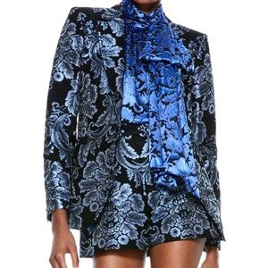 Alice + Olivia BRISTOL METALLIC NOTCH COLLAR BLAZER size 0
